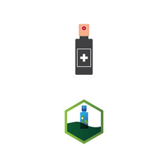 Hand sanitizer icon flat design vector