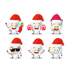 Obraz na płótnie Canvas Santa Claus emoticons with white stripes marbles cartoon character