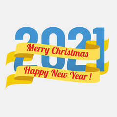 2021 New Year Sign Symbol Vector Illustration.