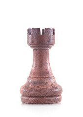 A chess rook pawn on white background