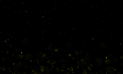 Golden particle dust abstract background The glitter floats up beautifully.