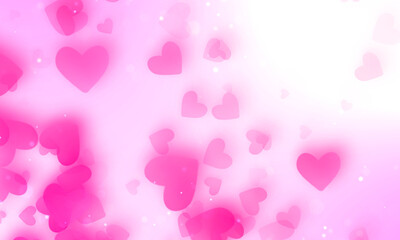 Beautiful floating heart shaped moving background.