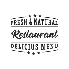 Restaurant logo design with typography, Restaurant logo with spoon and fork icon, Cafe or restaurant emblem	