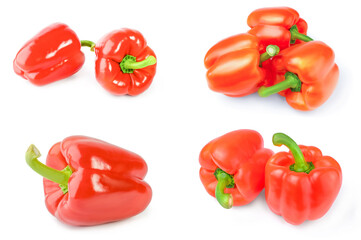 Group of bulgarian pepper on a background