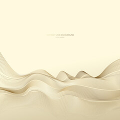 golden abstract line background, mordern waves.