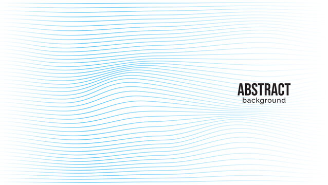 Stylish blue wavy lines abstract background design 