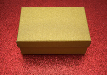 Close view of Christmas gift box