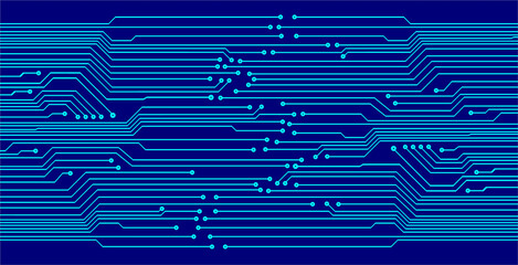 Blue cyber circuit future technology concept background