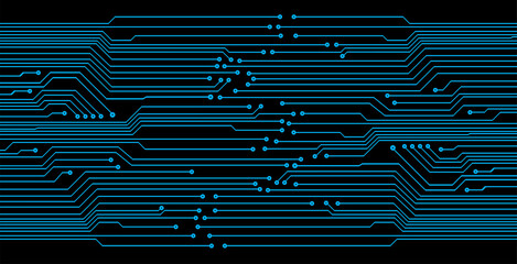 Blue cyber circuit future technology concept background