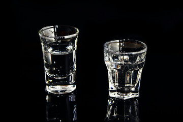 Water in transparent glass