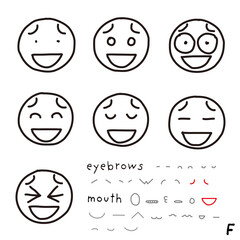 hand-drawn facial expression icon_08_f