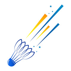 shuttlecock vector of smash and star effects