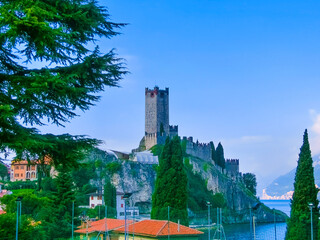 Scaliger Castle in Garda town on lake Garda,