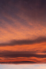 Fototapeta na wymiar Autumn Sunset Sky Cloud Formations in Bend, Oregon during golden hour