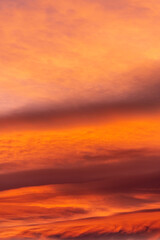 Autumn Sunset Sky Cloud Formations in Bend, Oregon during golden hour