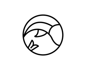 Flat line icon