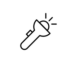 Flashlight line icon