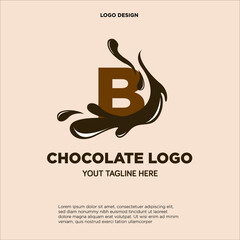 Letter B Chocolate logo template design in Vector illustration