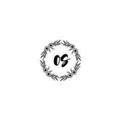 Initial OS Handwriting, Wedding Monogram Logo Design, Modern Minimalistic and Floral templates for Invitation cards	
