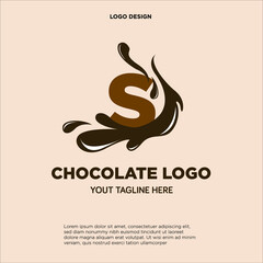 Letter S Chocolate logo template design in Vector illustration