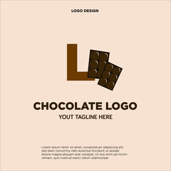 Letter L Chocolate logo template design in Vector illustration