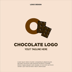 Letter O Chocolate logo template design in Vector illustration