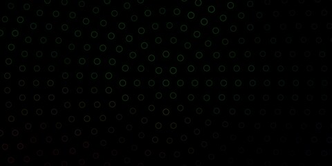 Dark Green vector template with circles.