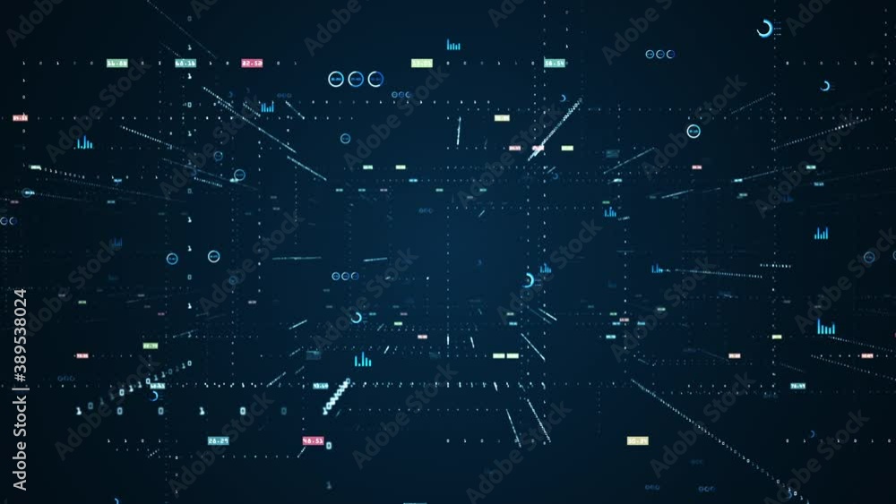 Poster abstract technology big data background concept. motion of digital data flow. transferring of big da
