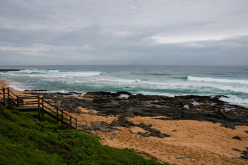 Stairs Leading through Vegetation onto Beach
