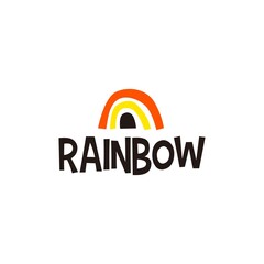 rainbow abstract shape logo vector icon illustration