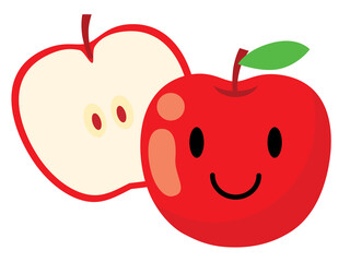 可愛いリンゴのキャラクター