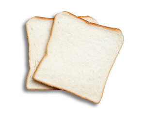 sliced bread isolated on white background