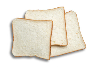 sliced bread isolated on white background
