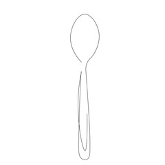 Spoon silhouette on white. Vector illustration