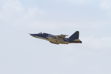 Fototapeta na wymiar Military aircraft in the air