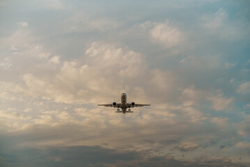 The bottom of landing air line air plane
