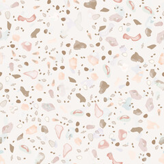 Terrazzo Texture Vector. Flooring Seamless Pattern