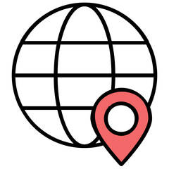 
Location pointers pointed over a world globe, conceptualizing delivery location 
