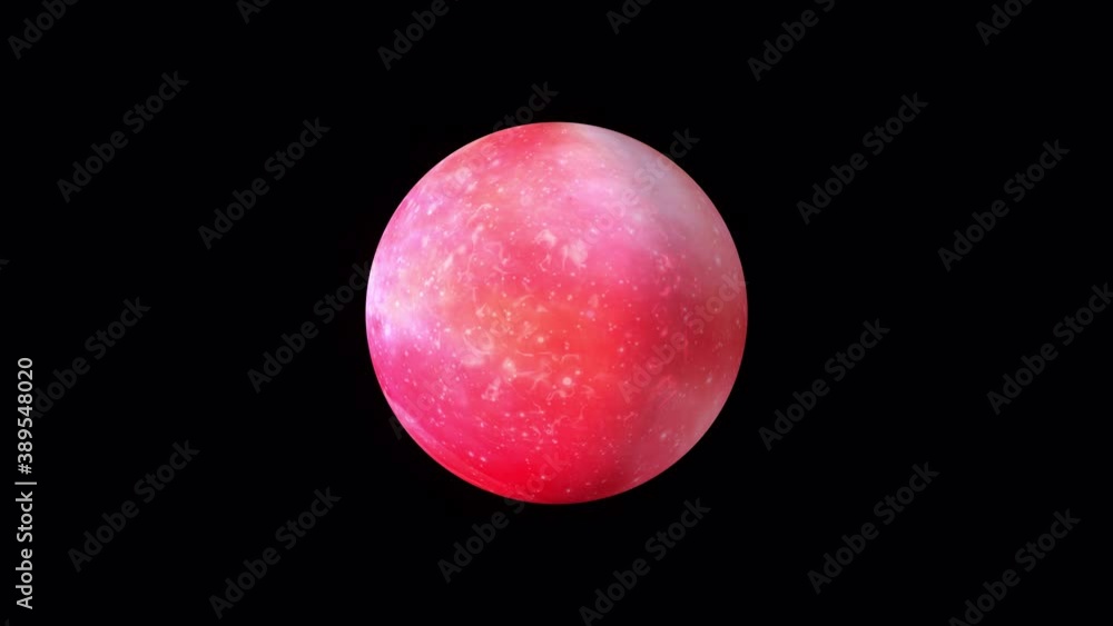Poster abstract pink planet dynamic digital animation. 4k seamless loop. seamless looping animation of the 