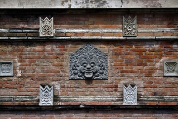 Yogyakarta 30 October 2020, ornate wall as a fortress for the tomb of the king of Mataram in Kotagede Yogyakarta