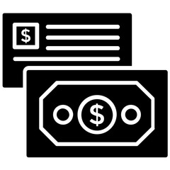 
Card and cash placed side by side showing payment options for a shopping portal 
