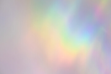 Blurred rainbow light refraction texture overlay effect for photo and mockups. Organic drop...