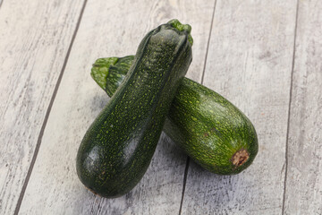 Raw ripe zucchini