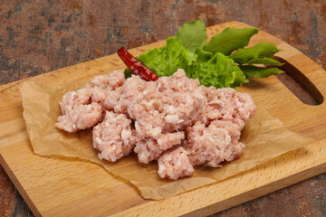 Homemade pork minced meat for cooking