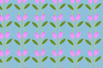 Tulip Flower Digital Paper. Suitable for backgrounds and wallpapers.