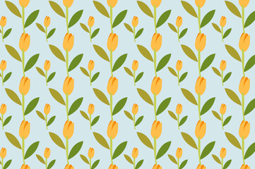 Tulip Flower Digital Paper. Suitable for backgrounds and wallpapers.