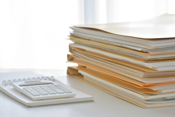 Documents on a desk
