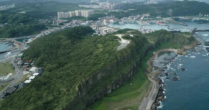 August 7, 2018, Keelung Badouzi Wangyou Valley, Taiwan.
