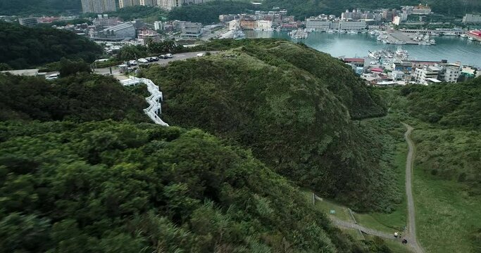 August 7, 2018, Keelung Badouzi Wangyou Valley, Taiwan.