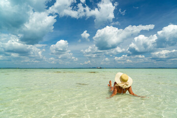 Woman at the beach in Thailand